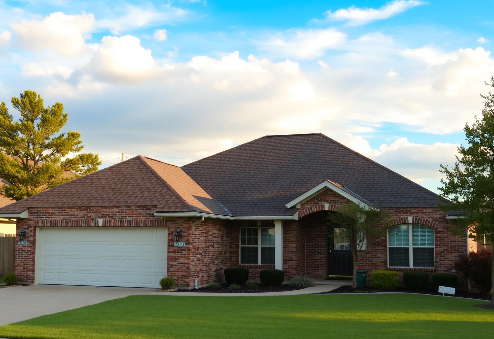 Beautifully finished Oklahoma home with a new asphalt shingle roof